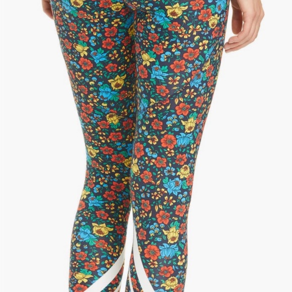 Tory Sport by Tory Burch Chevron Floral Leggings 7/8 Small - Picture 6 of 8